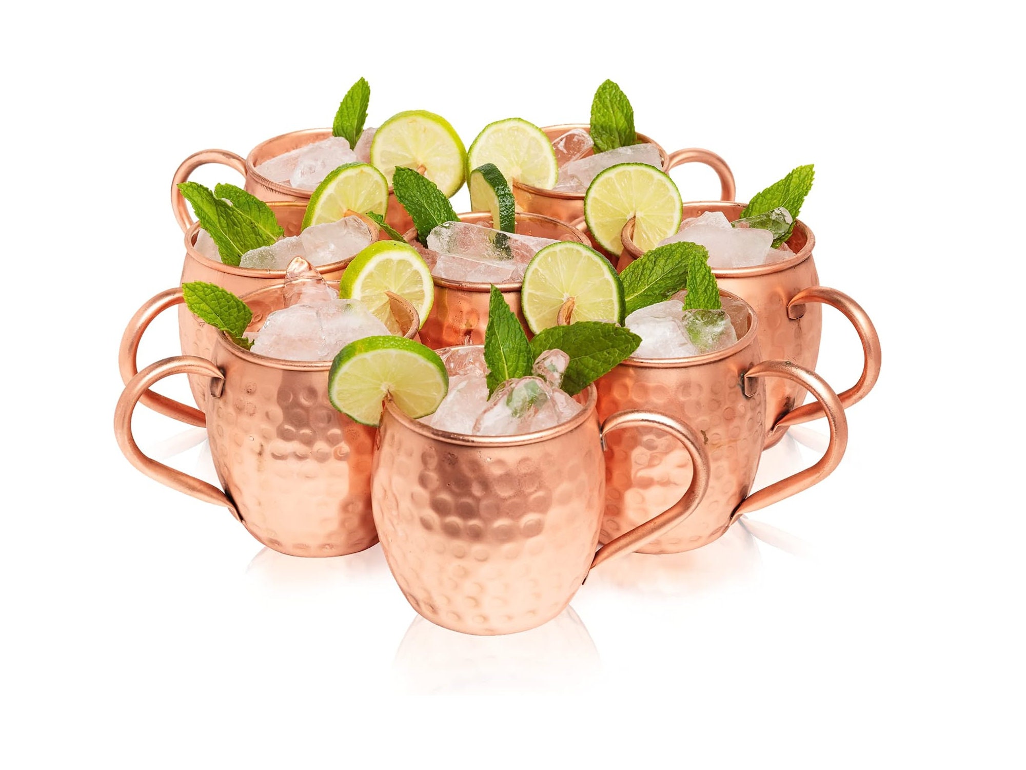 Benicci Moscow Mule Copper Mugs - Set Of 4-100% HANDCRAFTED - Food S