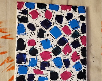 Patchwork Pintura Azul y Rosa
