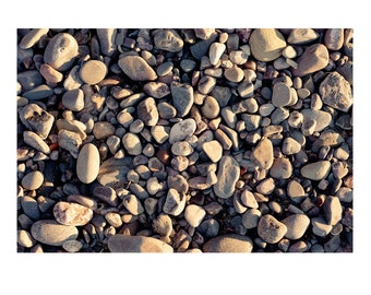 Close Up Of Coastal Pebbles Wall Art, Digital Download, Beach  Interior, Texture Photograph, Stone Art, Scottish Coast, Zen, Printable Decor