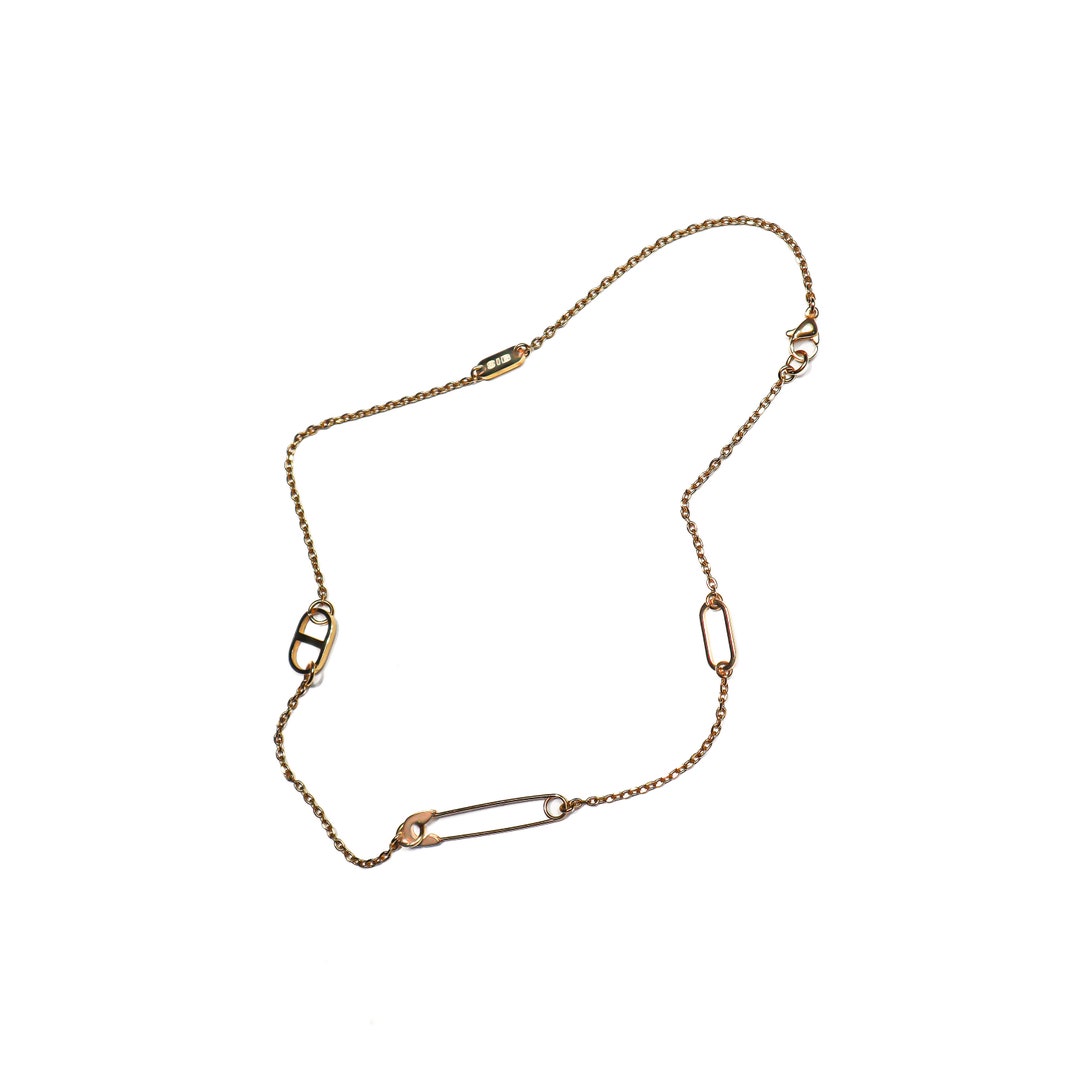 PYLON | Minimalist Grunge Necklace | Gold Stainless Steel Mini Chain ...