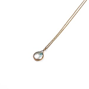 Perle keshi pearl pendent chain necklace coastal beach aesthetic jewelry unisex boho minimalist dainty summer trendy waterproof image 3