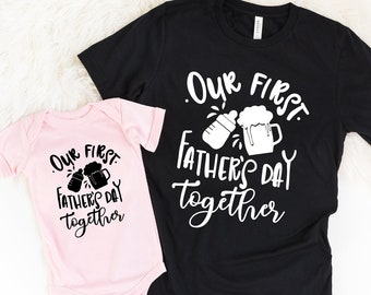 Our First Father's Day Together Shirt, Father's Day Gift, Daddy And Me Outfit, Matching Father's Day Shirt