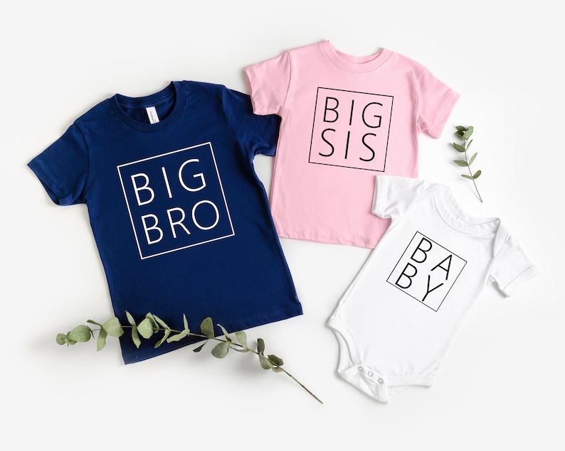 Siblings Shirt, Big Bro, Big Sis Shirt, Family Matching Shirt, Family Shirt, Baby Shirt, Pregnancy Announcement Tee image 1