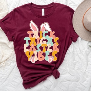 Thick Thighs Easter Vibes Shirt, Christian Easter Shirt, Easter Bunny Shirt, Easter Shirt Gift for Women image 3