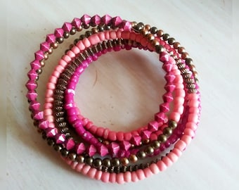Wooden Memory Wire Bracelet