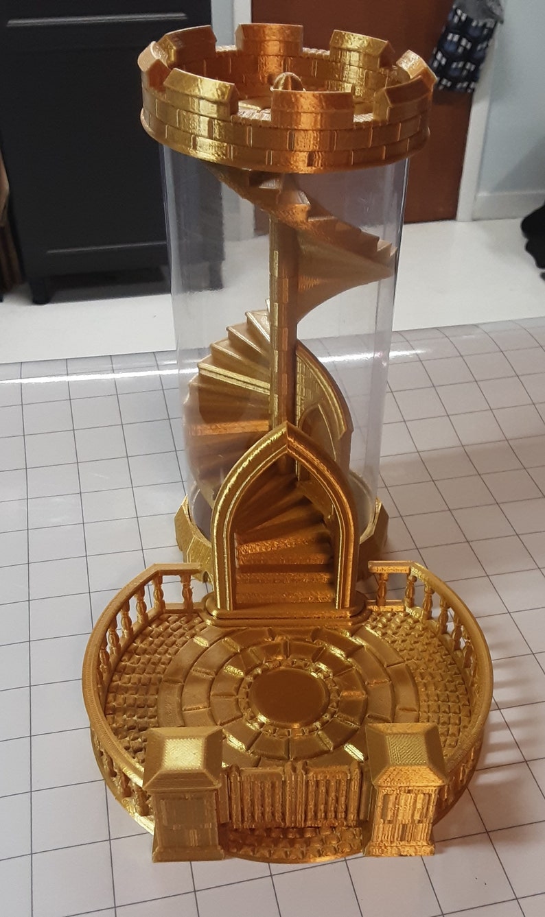 Dice Tower Spiral Staircase Roller Castle Dice Tower Roller Etsy