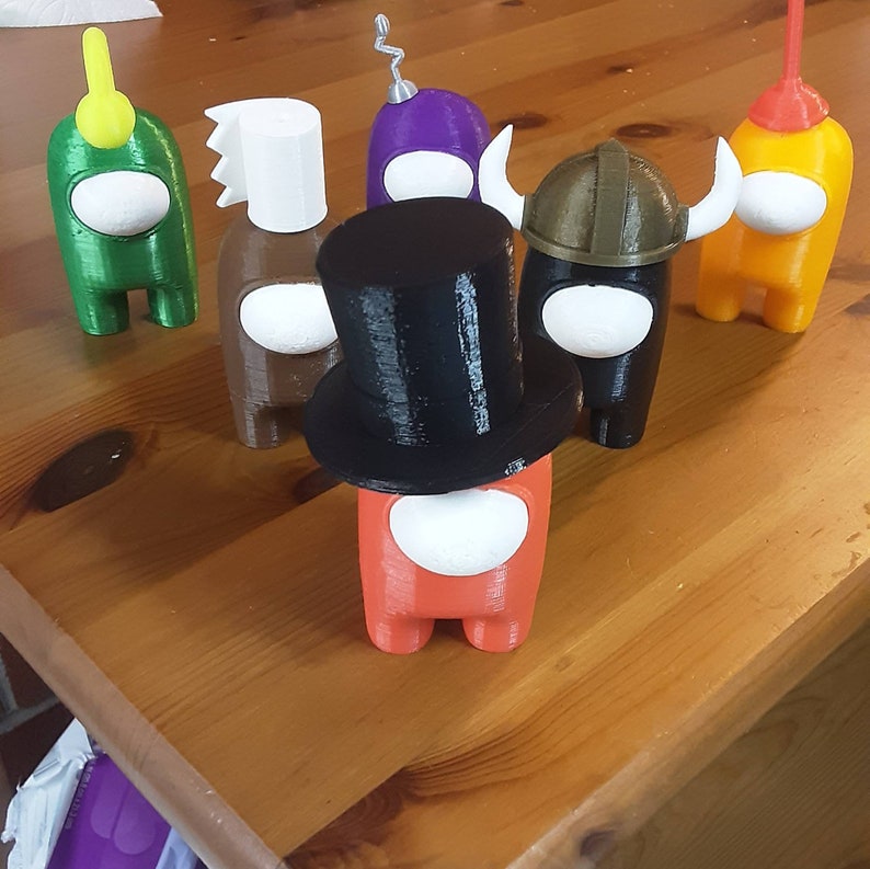 Among Us Custom Figures with Hats Custom Among Us Toys | Etsy