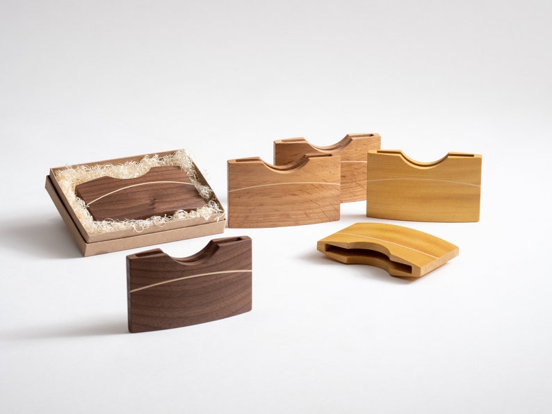 Gift for Him Gift for Her Handmade Wallet Luxury Wallet Business Card Holder Minimalist Wallet Wooden Wallet Slim Wallet