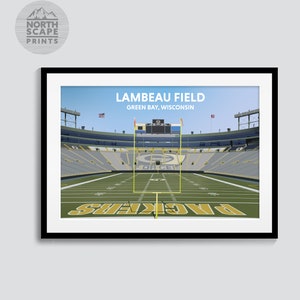 Lambeau Field - Green Bay, Wisconsin - Green Bay Packers - NFL - Stadium Print (Birthday, New Home Gift)