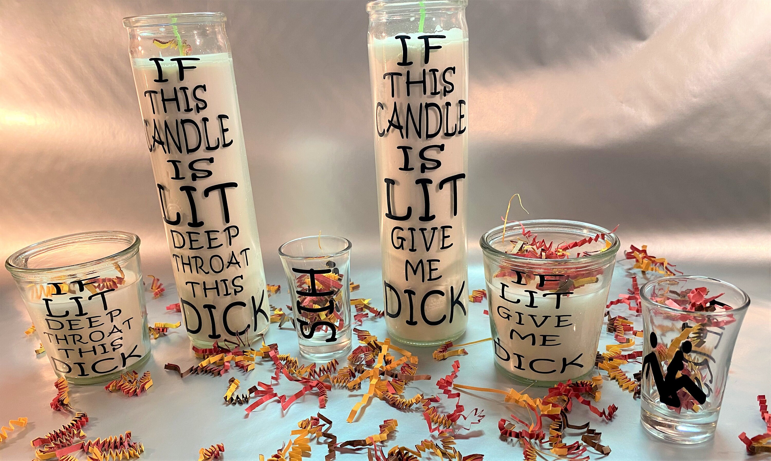 Naughty, Sex Candles Dirty, Kinky Candle Gift Set Funny Candle Shot