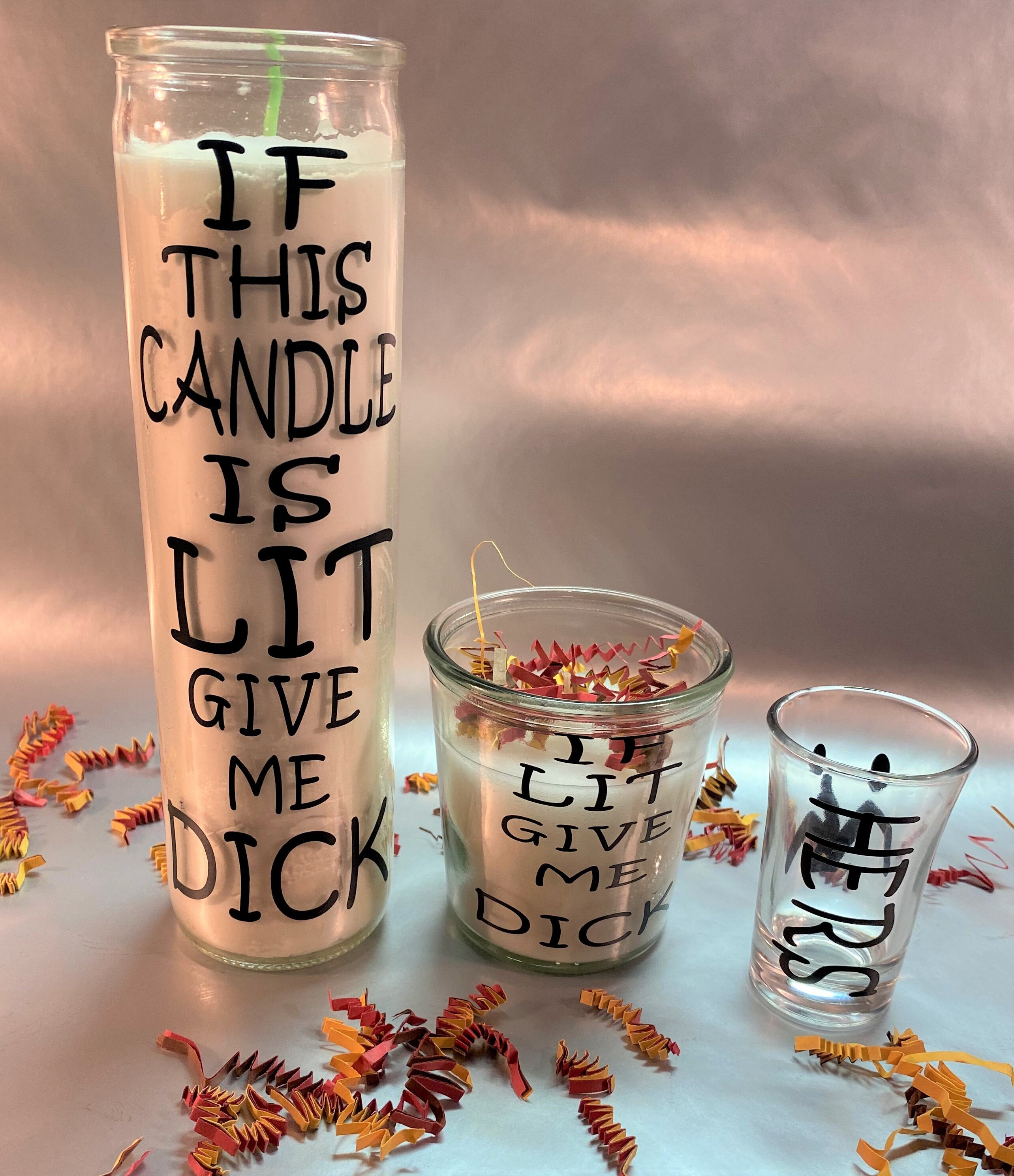 Naughty, Sex Candles Dirty, Kinky Candle Gift Set Funny Candle Shot