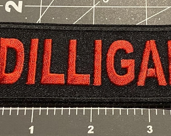 Black & Red Embroidered Iron on or Sew on patch for Motorcycle, Hats, Jackets, Backpacks, Jeans, Punk, Biker Patches, Men, Women DILLIGAF