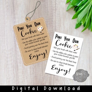 Paint Your Own Cookie Instruction Card