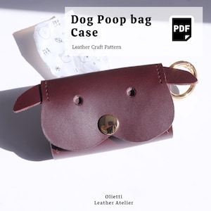 Leather Dog Poop Bag Holder Template | DIY Leathercraft (PDF Pattern)