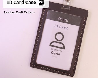 Modèle de valise d'identité PDF | de porte-cartes en cuir | Artisanat du cuir à faire soi-même