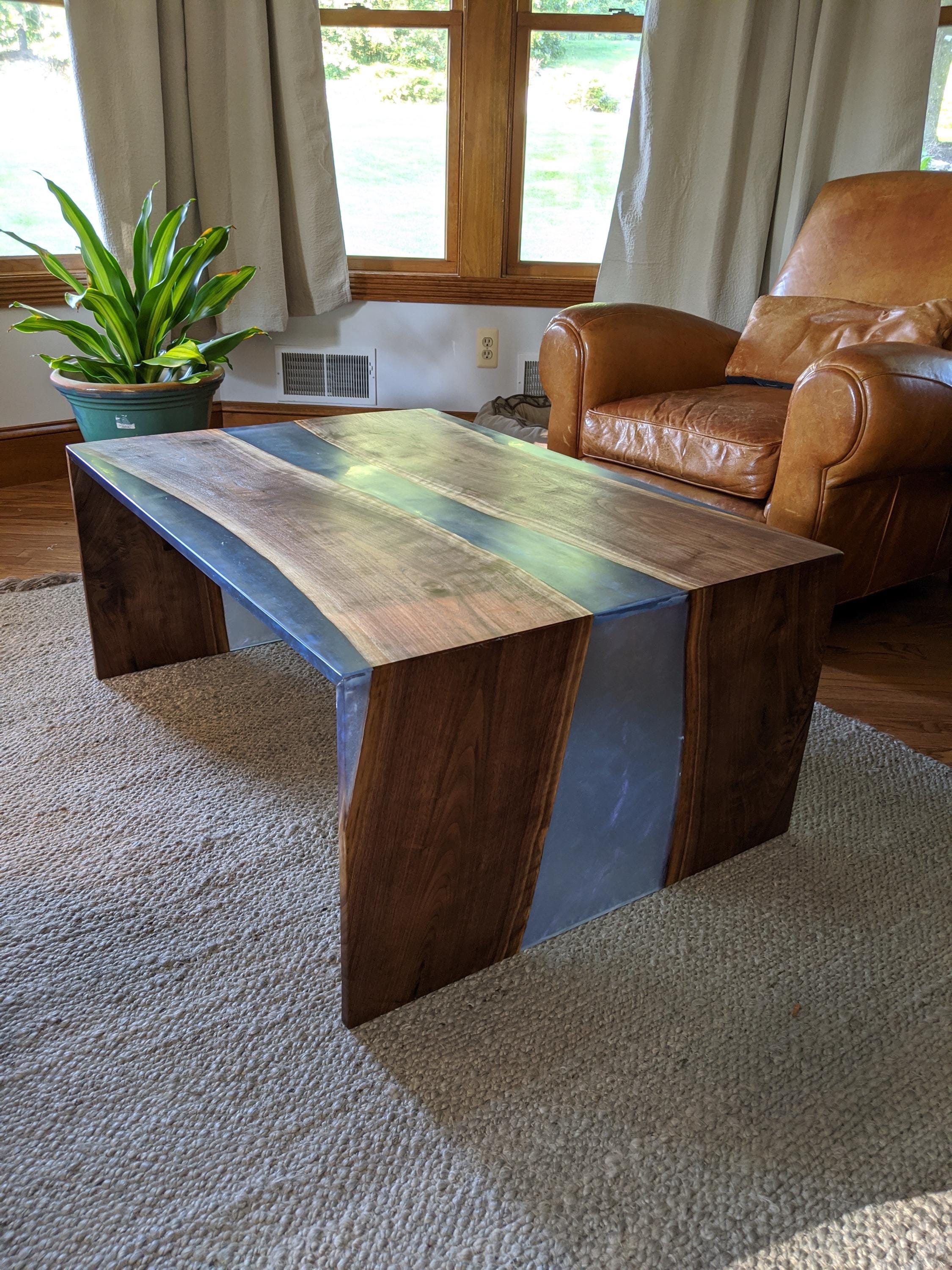 Table basse LIVE EDGE, table de rivière, table basse