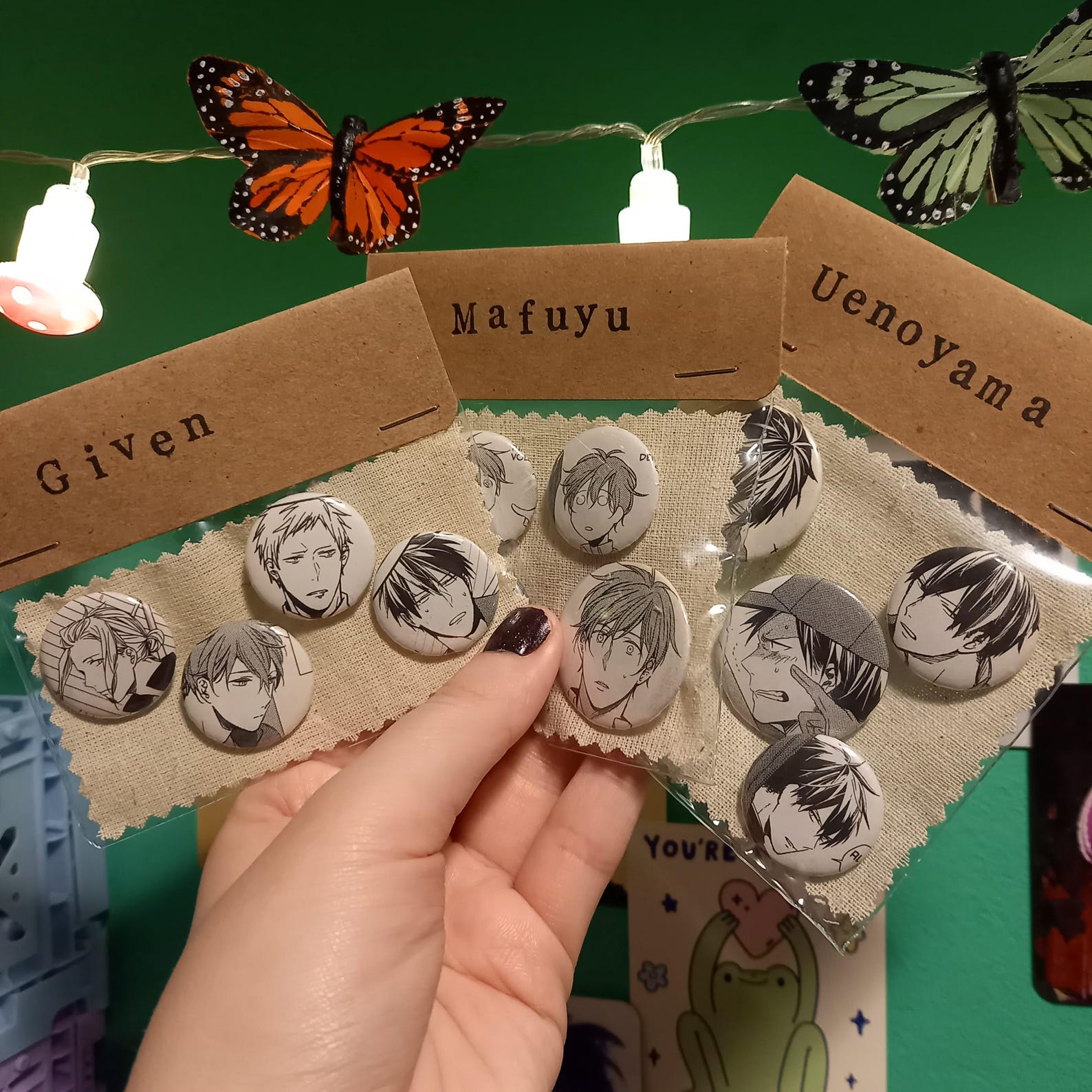 Given Badge Packs - Mafuyu badges - Manga badges - Uenoyama badges - Anime badges - Handmade badges - BL badges