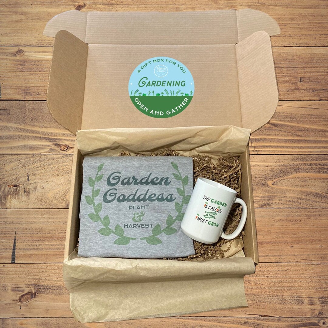 Gardening Gift Box Garden Themed Gift Box Ladies Gardening Shirt Garden