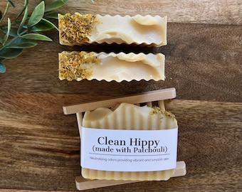 Clean Hippy Soap Bar - Handmade Soap, Homemade Soap, Natural Soap, Palm Free Soap, Cold Process Soap, Artisan Soap