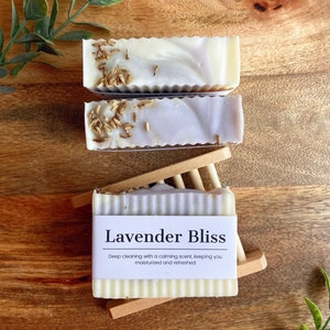 Lavender Bliss Soap Bar - Vegan Soap, Handmade Soap, Homemade Soap, Natural Soap, Palm Free Soap, Cold Process Soap, Artisan Soap