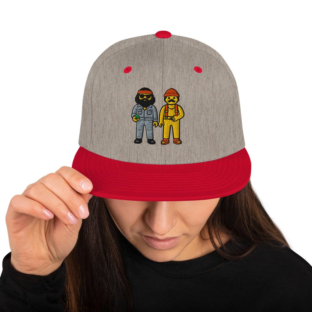 Retro Cheech and Chong Snapback Hat - Unisex Vintage Graphic Cap for ...