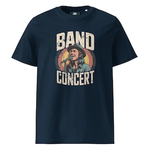 Sarkastisches Band-Konzert Bio-Unisex-T-Shirt: Buntes T-Shirt mit geripptem Ausschnitt des Festivals