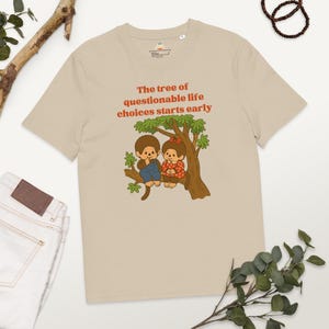 Monchhichis Drzewo Kwestionowanego Życia Wybory Organiczny Unisex Prążkowany T-shirt Graficzny