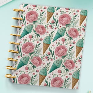 Ice cream Planner Cover for Disc Bound Planner | Planner Cover for Spiral Planner