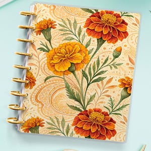 Marigold Planner Cover for Disc Bound Planner | Planner Cover for Spiral Planner