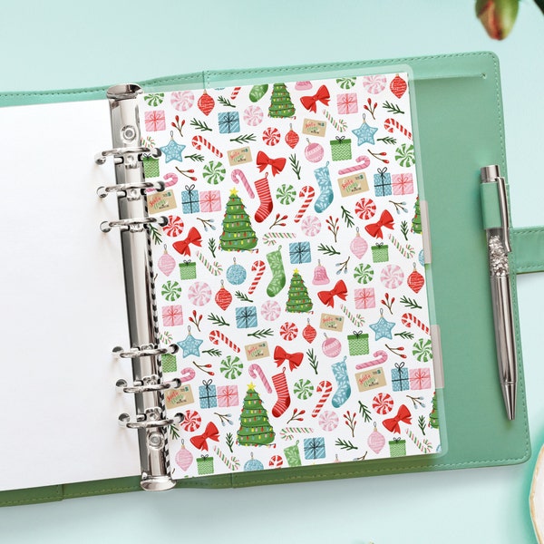 Christmas Planner Dashboard, Planner Insert, Discbound Dashboard, A5, A6, Personal, Happy Planner