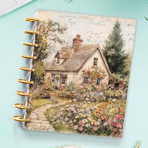 Cottage Planner Cover for Disc Bound Planner | Planner Cover for Spiral Planner