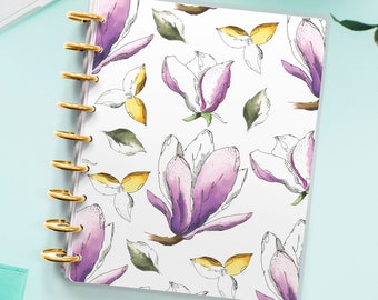 Floral Happy Planner Cover / Erin Condren / Planner Cover per Disc Bound Planner / Planner Cover per Spiral Planner