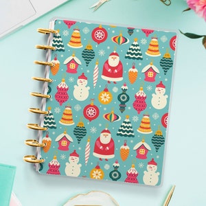 Christmas Planner Cover for Disc Bound Planner | Planner Cover for Spiral Planner
