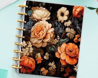 Fall Flowers Planner Cover for Disc Bound Planner | Planner Cover for Spiral Planner