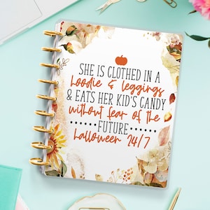 Happy Planner Cover - Erin Condren - Planner Cover for Disc Bound Planner - Planner Cover for Spiral Planner - Halloween Cover