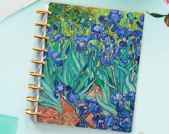 Irises Planner Cover for Disc Bound Planner | Planner Cover for Spiral Planner