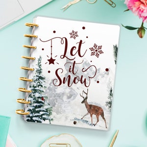 Happy Planner Cover - Erin Condren - Planner Cover for Disc Bound Planner and Spiral Cover - Christmas Cover