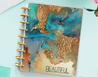 Happy Planner Cover - Erin Condren - Planner Cover for Disc Bound Planner - Planner Cover for Spiral Planner - Abstract Cover - Personalized