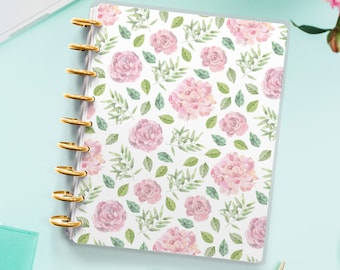 Floral Happy Planner Cover / Erin Condren / Planner Cover per Disc Bound Planner / Planner Cover per Spiral Planner