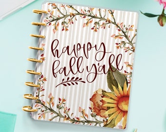 Happy Planner Cover - Erin Condren - Planner Cover per Disc Bound Planner - Planner Cover per Spiral Planner - Fall Cover
