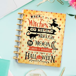 Happy Planner Cover - Erin Condren - Planner Cover for Disc Bound Planner - Planner Cover for Spiral Planner - Halloween Cover
