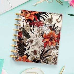 Flower Planner Cover for Disc Bound Planner | Planner Cover for Spiral Planner