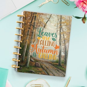 Happy Planner Cover - Erin Condren Cover - Planner Cover for Disc Bound Planner - Planner Cover for Spiral Planner -Fall Cover