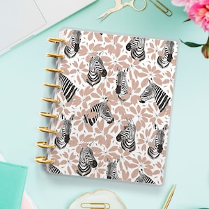 Zebra Happy Planner Cover | Erin Condren | Planner Cover for Disc Bound Planner | Planner Cover for Spiral Planner