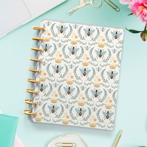 Queen Bee Happy Planner Cover | Erin Condren | Planner Cover for Disc Bound Planner | Planner Cover for Spiral Planner