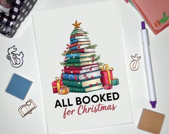Booked for Christmas Dashboard, Planner Insert, Discbound Dashboard, A5, A6, Personal
