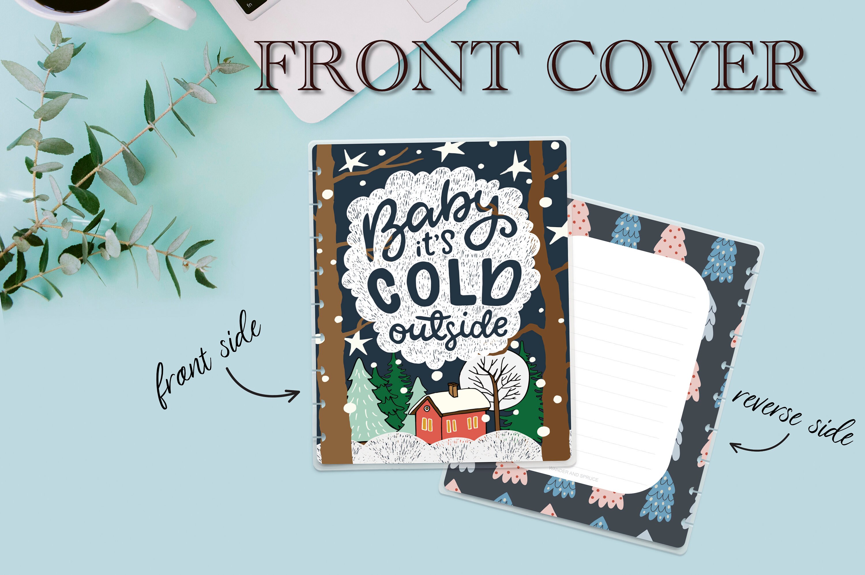 holiday-planner-cover-for-disc-bound-planner-planner-cover-etsy