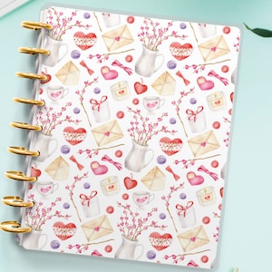 Love Letters Planner Cover for Disc Bound Planner | Planner Cover for Spiral Planner