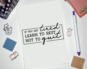 Learn to Rest Dashboard, Planner Insert, Discbound Dashboard, A5, A6, Personal