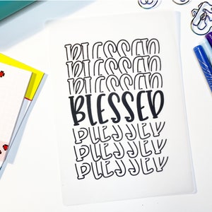 Blessed Vellum Dashboard, Planner Insert, Discbound Vellum, A5, A6, Personal